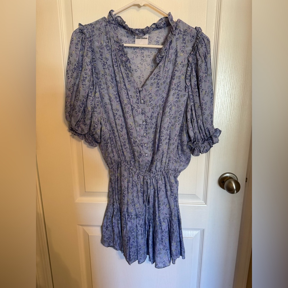 Floral Blue Women's Top
